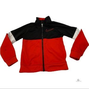Nike red/blk zipper jacket size 4T